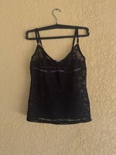 Splendido top DOLCE & GABBANA monogramma pizzo sexy nero taglia M