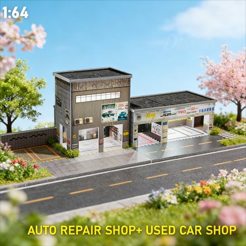 Diorama modello garage - 1/64,