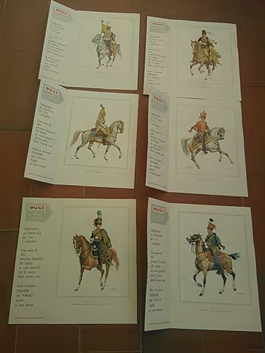 Litografie soldati cavallo - litografie,