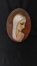SCULTURA MADONNA IN GESSO ART' DECO' ANNI 30-40