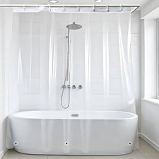 ARVO - Tenda Da Doccia Trasparente, 180 X 180 Cm, in PEVA, Impermeabile E Antimu