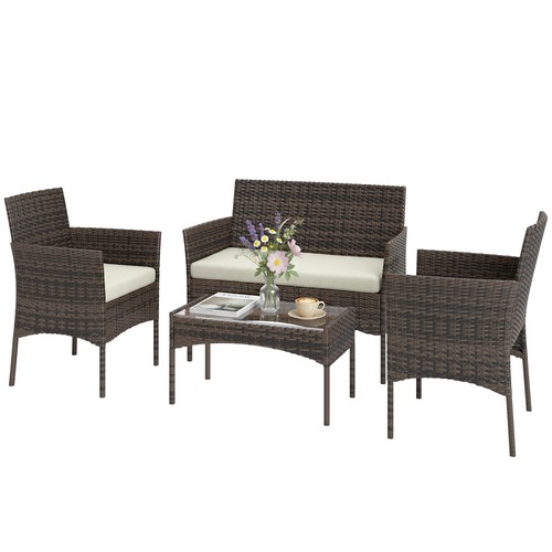 Outsunny set esterno 4pz - set,
