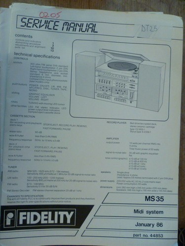 Fidelity ms35 midi - ms35, hi-fi