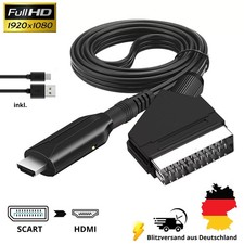 Cavo Adattatore da SCART a HDMI 1m Convertitore Convertitore Full HD Video Audio per TV DVD