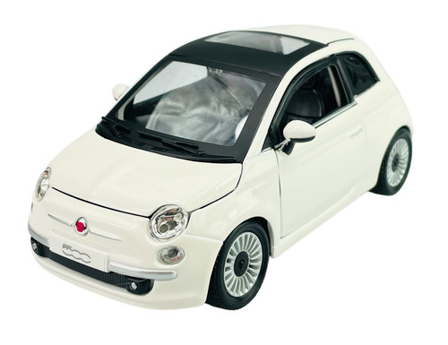 Bburago 2007 fiat 500 bianco - bburago,