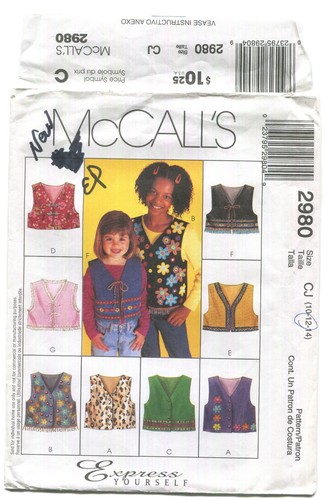 Mccall 2980 gilet foderato - mccall's,