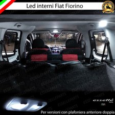 LED INTERNI ABITACOLO COMPLETO FIAT FIORINO X PLAFONIERA A DUE PUNTI LUCE 6000K