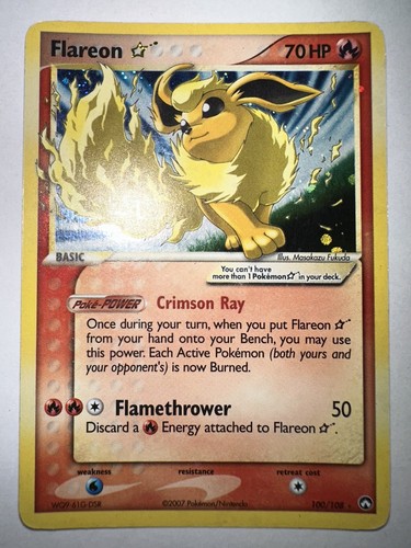 Flareon gold star 100 108 - star, ex