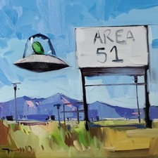 Area 51 UFO Wall Art STAMPA