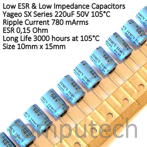 Pezzi 220uf 50v 105 - 2, 105°c