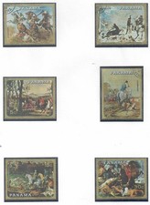 PANAMA 1968 ARTE QUADRI DI PITTORI DIVERSI 6 Val. Cat.M.1110-15