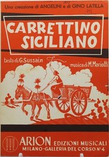 spartito musicale carrettino siciliano angelini latilla mariotti arion sussain