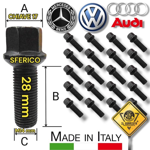 Kit bulloni cerchi lega - 20,