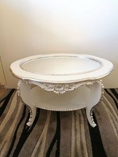 TAVOLINO CON SPECCHIO IN LEGNO