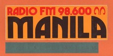 Adesivo Vintage Sticker Autocollant Aufkleber RADIO MANILA