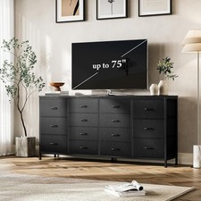 Cassettiera 160 cm 14 cassetti, bianco/nero/marrone tv per soggiorno armadio