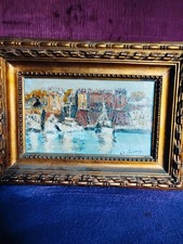 olio su cartone firmato asturi a