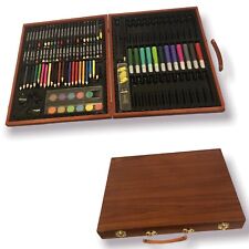 Katal Valigetta Colori per Bambini Grande Artista Crayon Valigetta Legno 100 Pz