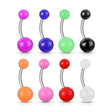 Piercing Ombelicale Palline Acriliche Solide