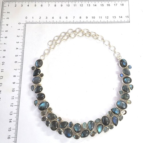 Collana cab labradorite