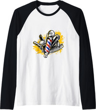 Attrezzature per Parrucchieri Barbiere Barbershop Pole Tools Maglia Con Maniche 