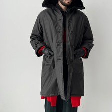 Giacca parka in pvc nero