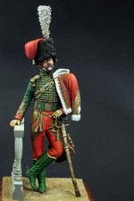 CGS Guardia Francese Cacciatore + Balaustra 120mm RESINA NON VERNICIATA kit figure CORRY