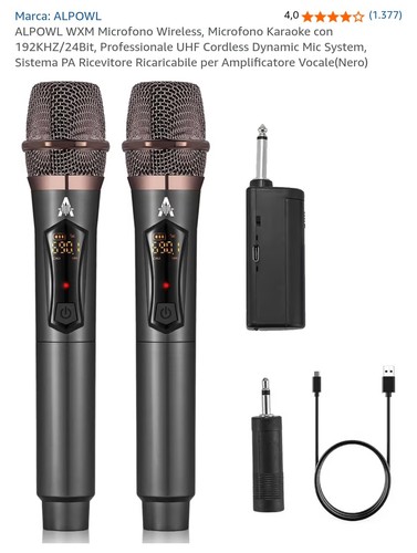 Microfono karaoke alpowl wxm - karaoke,