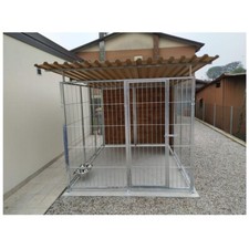 Box Coperto Coibentato Legno per Cani con Portaciotole da 200x300xh180 Cm