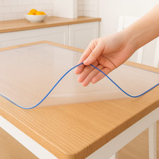 Tovaglia Trasparente Plastificata Antimacchia Protettiva Tavolo PVC spessore 1mm