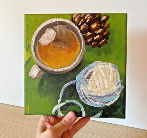 Quadro moderno dipinto mano - moderno, a