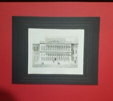 Rara incisione in acciaio New Orleans George Theater lemaitre 1838