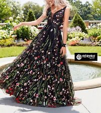 Vestito Lungo Donna Tulle Ricamato Woman Maxi Tulle Embroidered Dress 110397