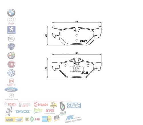 Pastiglie freno posteriori bmw - freno,