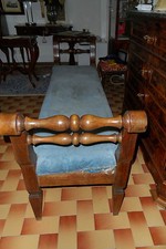 800'-BELLISSIMA E GRANDE PANCA ITALIANA IN LEGNO DI NOCE-200x50 cm-ORIGINALE