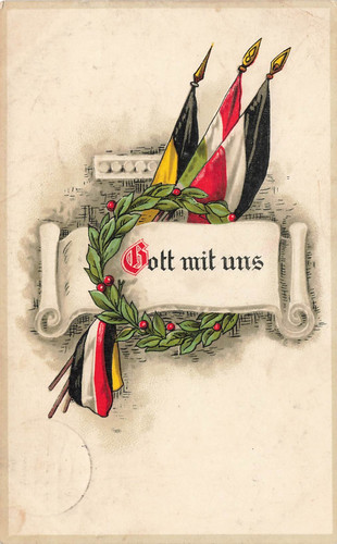 Cartolina ww1 dio - con, noi