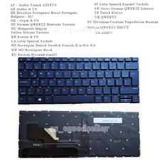 Nuovo per HP Elite dragonfly G1, G2, Max tastiera retroilluminata, senza cornice, blu