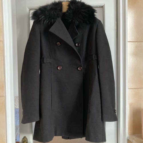 Caban nero con pelliccia - caban,