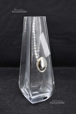 Crystal flower pot with silver