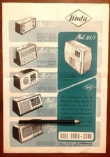 UNDA RADIO COMO 1947 VOLANTINO PUBBLICITARIO ORIGINALE