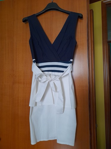 Vestito eiki bianco blu tg - vestito,