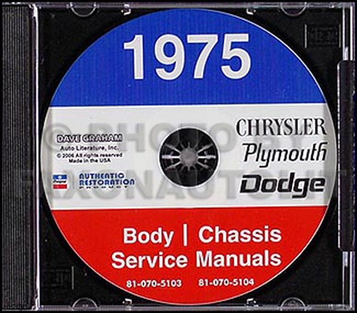 1975 dodge negozio manuale - dodge, su