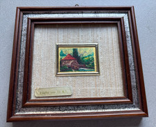 Mini quadro antico foglia oro 23KT cromografie d'arte