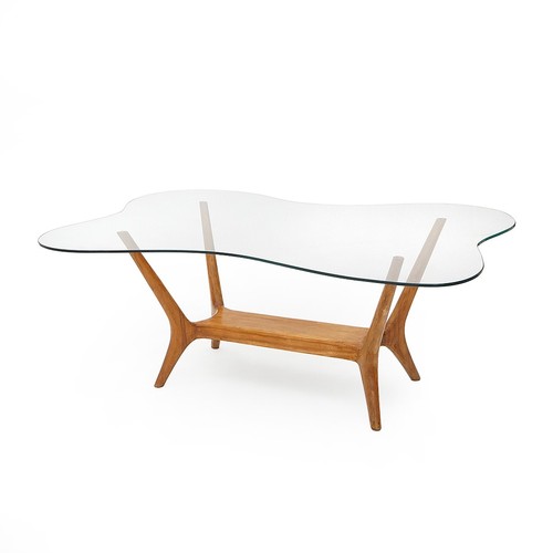 Tavolino legno vetro di - e,