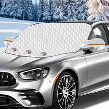 Copertura Parabrezza Auto Antighiaccio Inverno, Magnetico Copri Telo Esterno Par