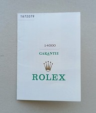 ROLEX Guarantee Warranty