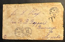 Copertina Agrome TAXED ARGENTINA 1885 per USA (5988