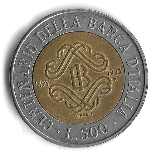 1993 italy 500 lire - 1993, bank