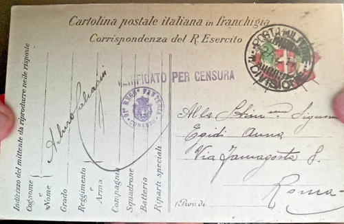 Cartolina regg fanteria - 9°, regg.