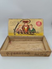 SCATOLA IN LEGNO VINTAGE COLLEZIONE GIANDUIOTTI P. FERRERO ALBA